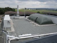 Ansicht des Gassacks auf dem Dach