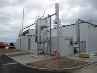 Ansicht des Blockheizkraftwerkes